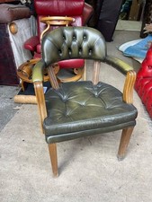 Green leather captains for sale  BIRMINGHAM