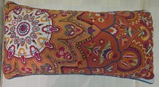 Travesseiro Boho bordado com miçangas 12"×24" colorido floral com zíper, usado comprar usado  Enviando para Brazil