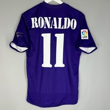 Camisa REAL MADRID 2002 2003 TERCEIRA CAMISA CENTENÁRIO REVERSÍVEL 156649 #11 RONALDO comprar usado  Enviando para Brazil