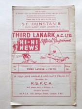 Third lanark celtic for sale  DORCHESTER