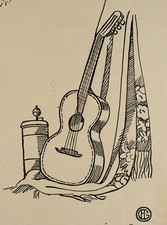 Monogramm stillleben gitarre gebraucht kaufen  Frankfurt am Main