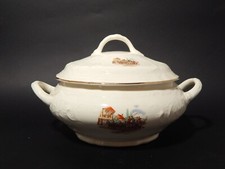 Peças centrais antigas de sopa Tureen cerâmica Laveno 1856 The Diligence London comprar usado Peças centrais antigas de sopa Tureen cerâmica Laveno 1856 The Diligence London comprar usado  Enviando para Brazil