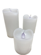 Conjunto de velas LED estilo pilar branco 3 peças luzes decorativas sem chama  comprar usado  Enviando para Brazil