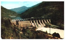CARTÃO POSTAL POWER DAM ON KOOTENAY RIVER AT BRIGHT,BC,CANADÁ.VTG*C8 comprar usado  Enviando para Brazil