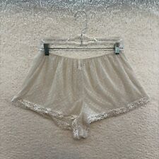 Shorts pijama Victoria's Secret malha de renda G grande branco marfim transparente coquete comprar usado  Enviando para Brazil