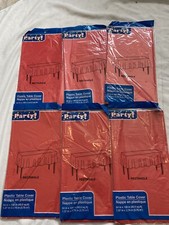 PACOTE COM 6 toalhas de mesa de plástico descartáveis 54 x 108 novas comprar usado  Enviando para Brazil