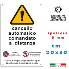 Cartello cancello automatico usato  Cariati