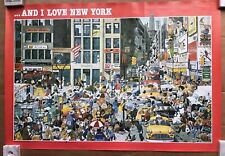 Póster de dibujos animados obra de arte de Michel Kichka And I Love New York. Envío gratuito. segunda mano  Embacar hacia Mexico