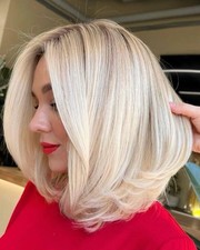 Peruca feminina Ombre cabelo humano liso loiro 13x4 renda frontal comprar usado  Enviando para Brazil