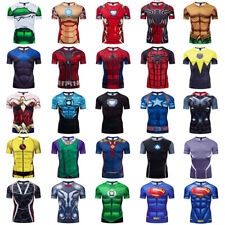 Camisetas masculinas de compressão super-herói academia uso ativo fitness meia-calça comprar usado  Enviando para Brazil