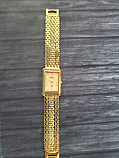 Usado, Vintage Tank Retangular Mostrador Branco Pulseira Milanesa Relógio Masculino Novo Mvt & Batt ⌚ comprar usado  Enviando para Brazil