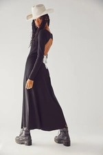 Vestido maxi Free People malha tupelo algodão costas abertas faroeste novo GG boho gótico comprar usado  Enviando para Brazil