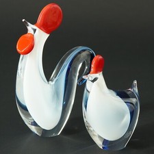 Artcristal Bohemia Gallo E Gallina Blu Bianco Rosso Come Francese Bandiera V Min, usado comprar usado  Enviando para Brazil