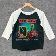 Usado, Camiseta Raglan Vintage 1981 Rush Moving Pictures World Tour Tamanho M EUA comprar usado  Enviando para Brazil