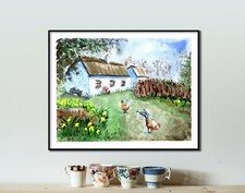 Watercolour irish landscape for sale  ARMAGH