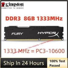 DIMM de memoria RAM de escritorio Kingston HyperX FURY DDR3 8 GB 16 GB 32GB 1333 PC3-10600 PC3-10600 segunda mano  Embacar hacia Argentina