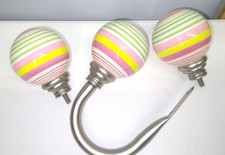 Acabados de cortina de cerámica Pottery Barn Kids rosa verde rayas y 1 retención  segunda mano  Embacar hacia Mexico