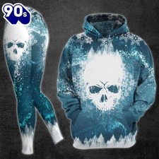 Combo de moletom e leggings com estampa de arte de caveira de neve congelada de Natal - comprar usado  Enviando para Brazil