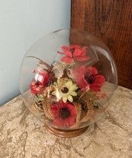 Cloche cúpula de vidro flor preservada vintage, arranjo floral de outono comprar usado  Enviando para Brazil