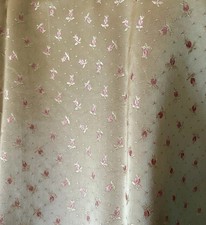Vintage Francês Rose Bud Floral Seda Cetim Jacquard Brocado Tecido #2~ Rosa Bronzeado, usado comprar usado  Enviando para Brazil