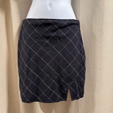 Mini-saia xadrez Abercrombie & Fitch Y2K preta bege forrada comprar usado  Enviando para Brazil