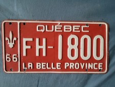 1966 quebec license for sale  Richmond