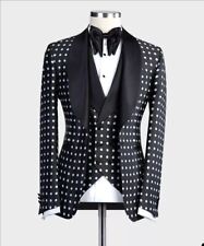 Blazer de lapela xale luxo bolinhas masculino premium terno de casamento smoking noivo comprar usado  Enviando para Brazil
