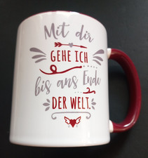 Kaffeebecher kaffeetasse weiß gebraucht kaufen  Asbach