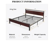 King sized bed for sale  Maywood