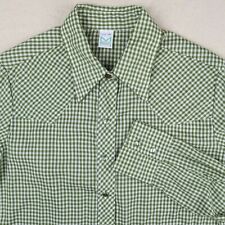 Usado, Camisa Masculina Vintage Maverick Tamanho 38 Western Pearl Snap Front Verde Xadrez M G comprar usado  Enviando para Brazil