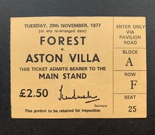 Nottingham forest aston for sale  NOTTINGHAM