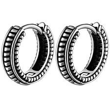 Masculino Punk Gótico Alto Aço Inoxidável Polido orelha com tarraxa Hoop Brincos Huggie comprar usado  Enviando para Brazil