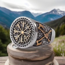 Vegvisir siegelring bifröst gebraucht kaufen  Hochdorf