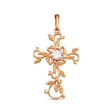 Pendentif croix feuillue d'occasion  Rosny-sous-Bois