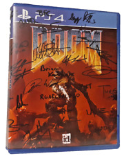 DOOM Playstation 4 PS4 GAMESTOP ARTÍCULO PROMOCIONAL Cubierta Autografiada y Caja **¡SIN JUEGO**!! segunda mano  Embacar hacia Argentina