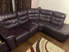 Purple leather dfs for sale  WITHAM