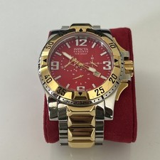 Usado, Invicta Reserve Excursion relógio masculino 0205 mostrador vermelho ouro/prata 49,5 mm (funcionando) comprar usado  Enviando para Brazil