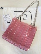 Bolsa de ombro Paco Rabanne corrente rosa USADA bom estado comprar usado  Enviando para Brazil