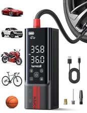 LAMICALL INFLADOR DE PNEUS DE CARRO PORTÁTIL COMPRESSOR DE AR SEM FIO 4X MAIS RÁPIDO - PRETO comprar usado  Enviando para Brazil