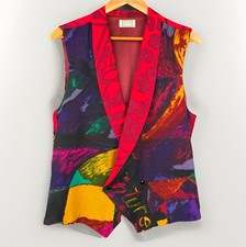 Colete Masculino Vintage Anos 80 Gianni Versace 46 S Arte Abstrata Colorido RARO comprar usado  Enviando para Brazil
