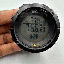 Relógio digital masculino Everlast preto grande mostrador redondo 49 mm nova bateria 9,5" comprar usado  Enviando para Brazil