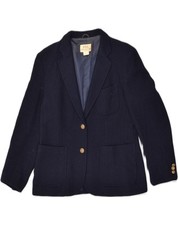 Jaqueta Blazer VINTAGE Feminina 2 Botões Reino Unido 12 Média Azul Marinho Rayon AG89 comprar usado  Enviando para Brazil