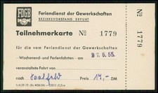 Fdgb teilnehmerkarte 1955 gebraucht kaufen Fdgb teilnehmerkarte 1955 gebraucht kaufen  Bad Salzuflen