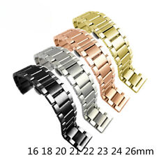 Pulseira de relógio de aço inoxidável escovado de alta qualidade pulseira executiva 16-26mm universal comprar usado  Enviando para Brazil