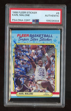 Adesivo Fleer 1988 #8 Karl Malone cartão assinado PSA/DNA autêntico PSA 5 EX 30 comprar usado  Enviando para Brazil