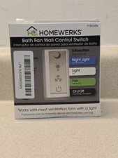 Interruptor de luz de banheiro Homewerks 7150-03N painel de LED 3 funções para ventilação, usado comprar usado  Enviando para Brazil