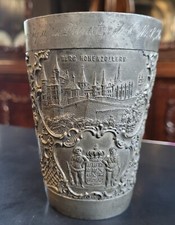 Antyczny cynowy kubek Cesarstwo Könighaus Hohenzollern, S.M.S. Hamburg 1904., używany na sprzedaż  PL
