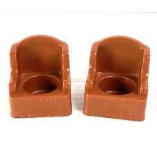 Conjunto de 2 poltronas vintage Fisher Price Little People marrom sala de estar comprar usado  Enviando para Brazil