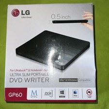 LG Externo DVD-WRITER Preto Ultra-Fino Portátil SP60 DVD-RW (CAIXA ABERTA), usado comprar usado  Enviando para Brazil