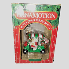 Antigo 1989 Noma OrnaMotion Ornamento Rotativo Papai Noel Carrinho de Golfe com Rena Novo Na Caixa comprar usado  Enviando para Brazil
